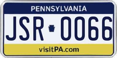 PA license plate JSR0066