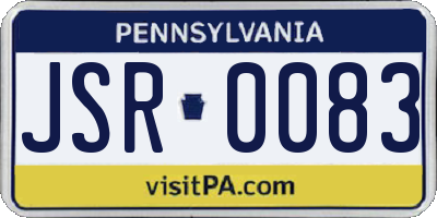 PA license plate JSR0083