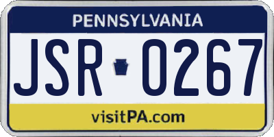 PA license plate JSR0267