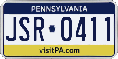 PA license plate JSR0411
