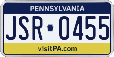 PA license plate JSR0455