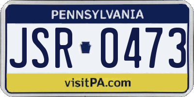 PA license plate JSR0473