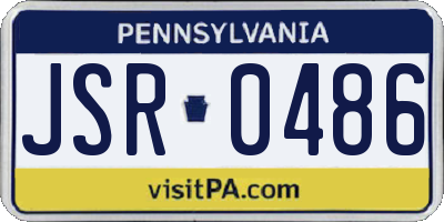 PA license plate JSR0486