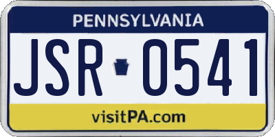 PA license plate JSR0541