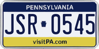 PA license plate JSR0545