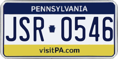 PA license plate JSR0546