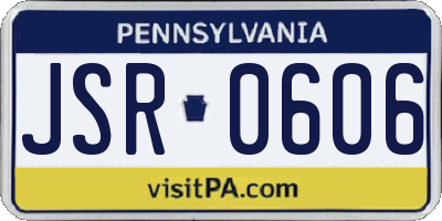 PA license plate JSR0606