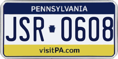 PA license plate JSR0608