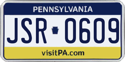 PA license plate JSR0609