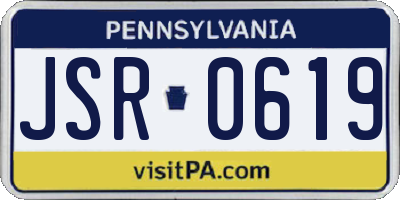 PA license plate JSR0619