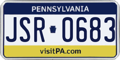PA license plate JSR0683