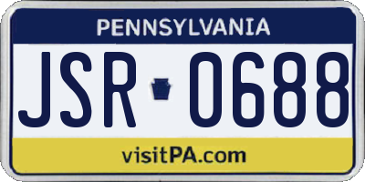PA license plate JSR0688