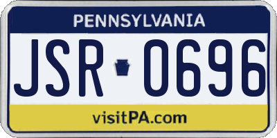 PA license plate JSR0696