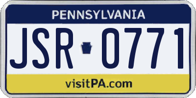 PA license plate JSR0771