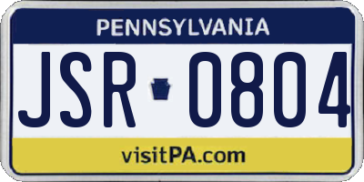 PA license plate JSR0804