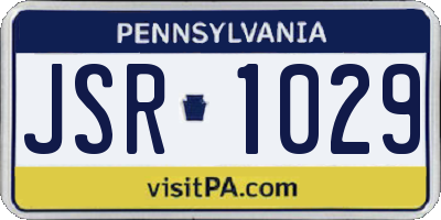 PA license plate JSR1029