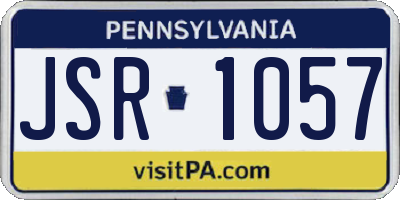PA license plate JSR1057