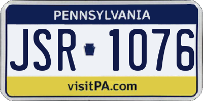 PA license plate JSR1076