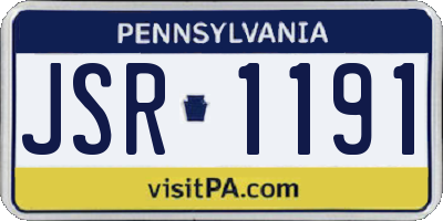PA license plate JSR1191