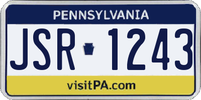 PA license plate JSR1243