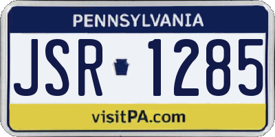 PA license plate JSR1285