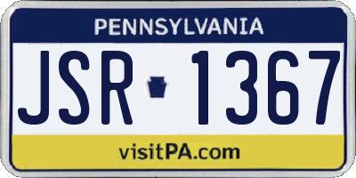 PA license plate JSR1367