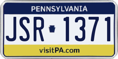 PA license plate JSR1371