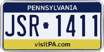 PA license plate JSR1411