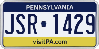 PA license plate JSR1429