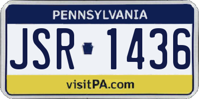 PA license plate JSR1436