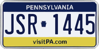 PA license plate JSR1445