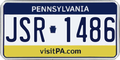 PA license plate JSR1486