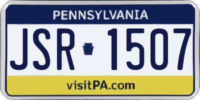 PA license plate JSR1507