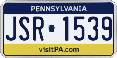 PA license plate JSR1539