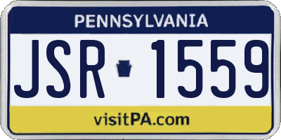 PA license plate JSR1559