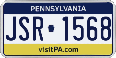 PA license plate JSR1568