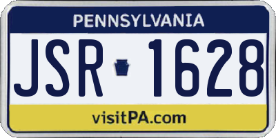 PA license plate JSR1628