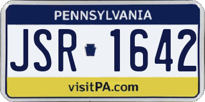PA license plate JSR1642