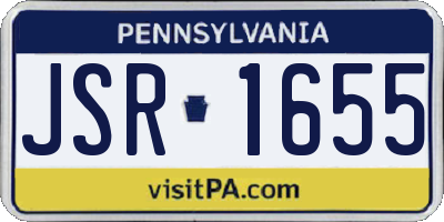 PA license plate JSR1655