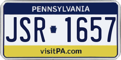 PA license plate JSR1657