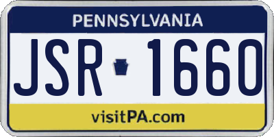 PA license plate JSR1660