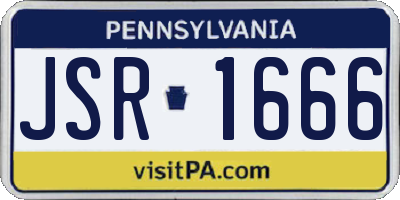PA license plate JSR1666