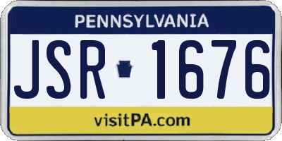 PA license plate JSR1676