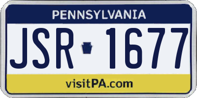 PA license plate JSR1677
