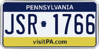 PA license plate JSR1766