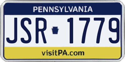 PA license plate JSR1779