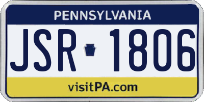 PA license plate JSR1806