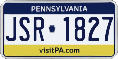 PA license plate JSR1827