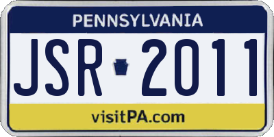PA license plate JSR2011