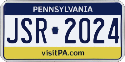 PA license plate JSR2024